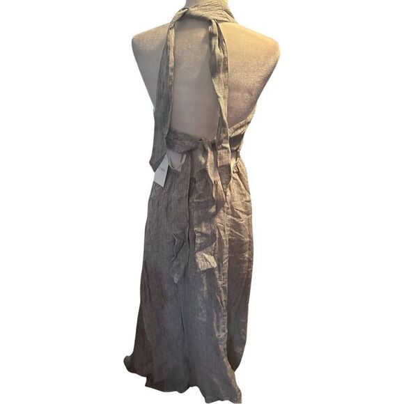 NWTs Anthropologie RUMER Delphine Linen Halter Maxi Dress Size Small - Picture 4 of 5